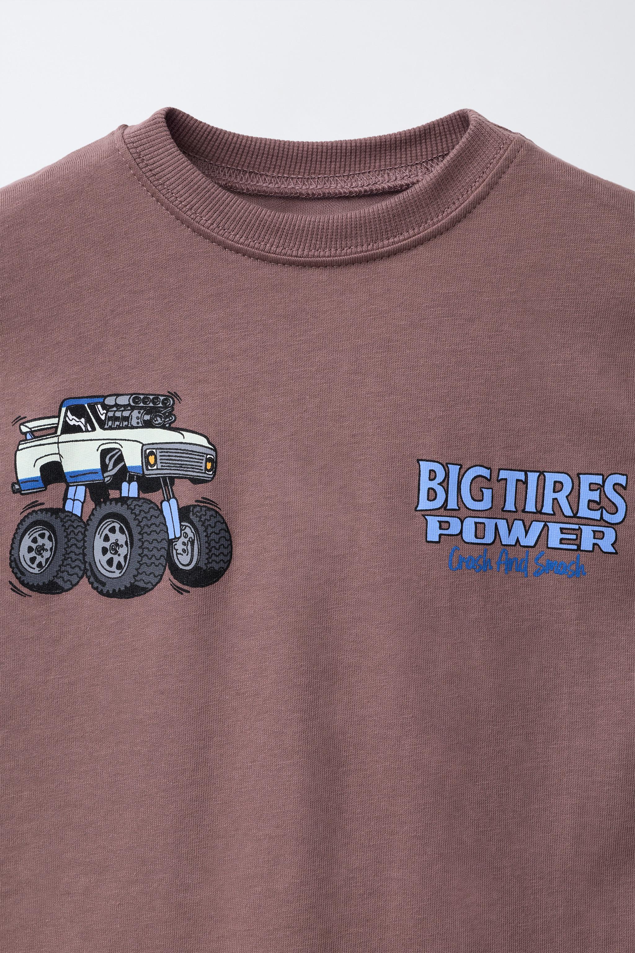 BIG TIRES MONSTERS WHEELS © PRINTED T-SHIRT